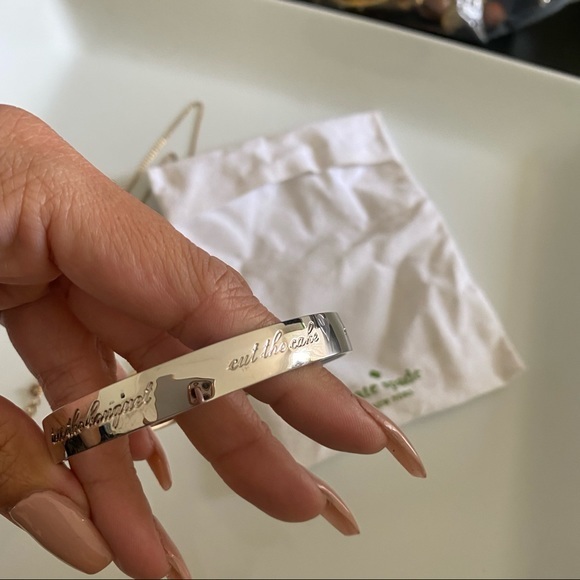 Wedding Bangle & E Necklace KATE SPADE Jewelry Bundle - Bracelet Necklace - Picture 5 of 8